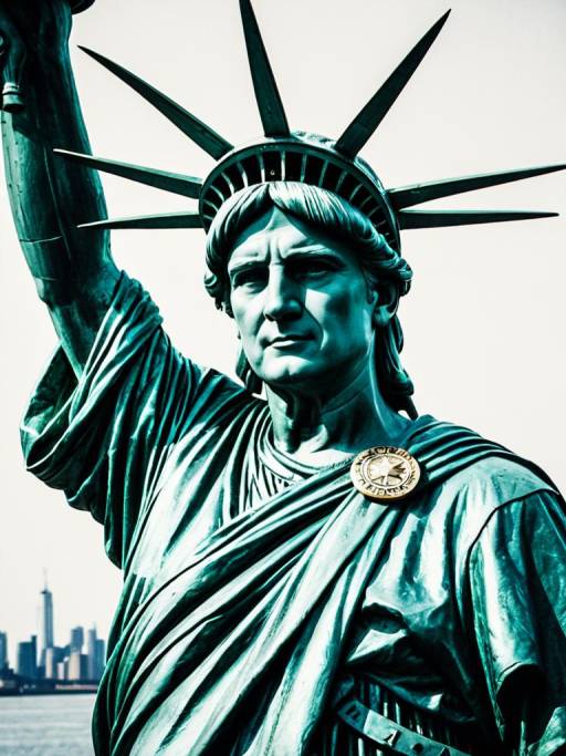 Man Wearing Statue of Liberty Costume