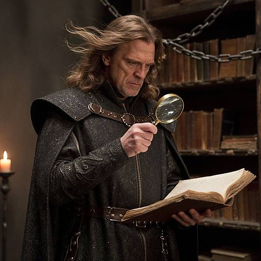 Inquisitor in Candlelit Dungeon