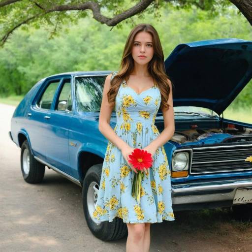 Girl in Yellow Dress with Flowers