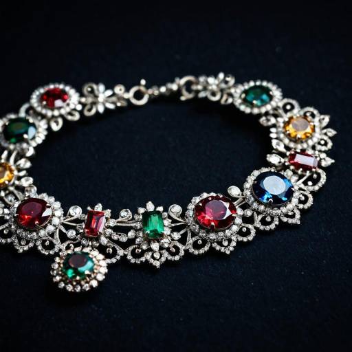 Intricate Gemstone Bracelet Macro