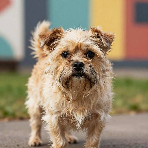 Scruffy Small Dog with Wild Fur