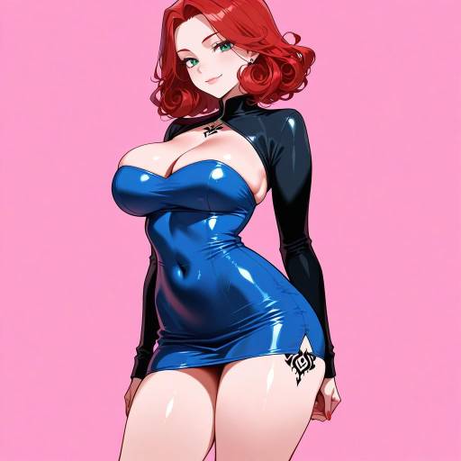 Confident Cowgirl in a Blue Dress Confident Cowgirl in a Blue Dress