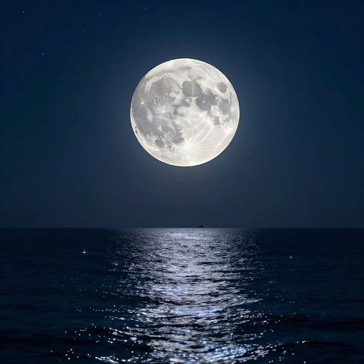 Ethereal Moonlit Sea Reflections