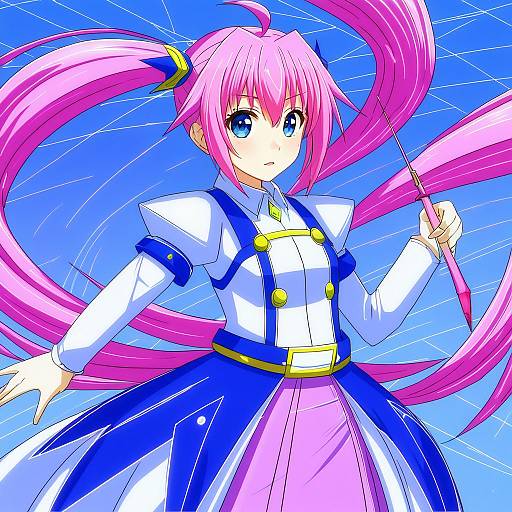 Illustration of Caro ru lushe, lyrical nanoha in the style of E10