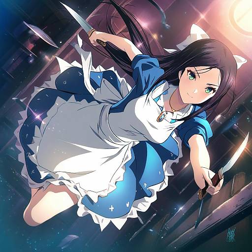 Illustration of Alice liddell (american mcgee's alice), american mcgee's alice in the style of M&m (mickey and mackey)