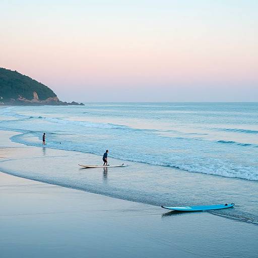Serene Early Morning Surf Scene