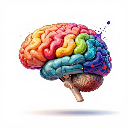 Colorful Brain Symbolizing Creativity