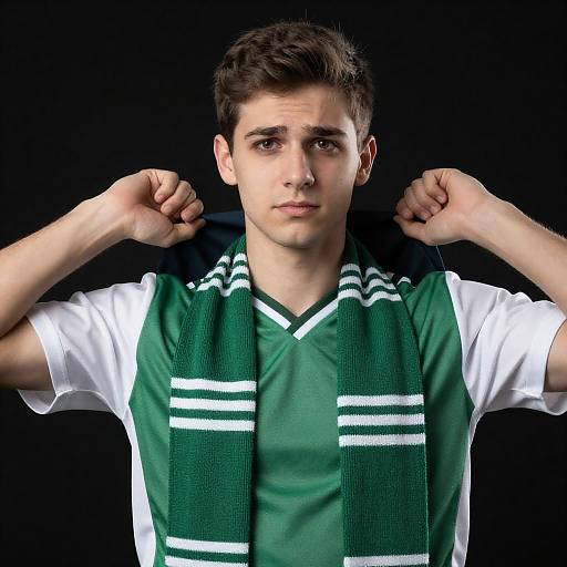 Young Man in Sports Jersey Portrait