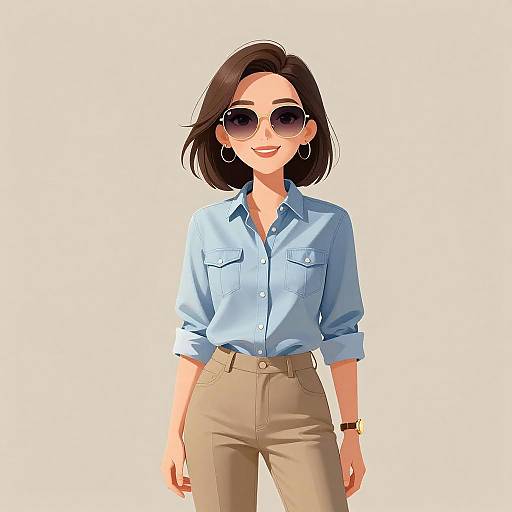 Smiling Woman in Business Casual