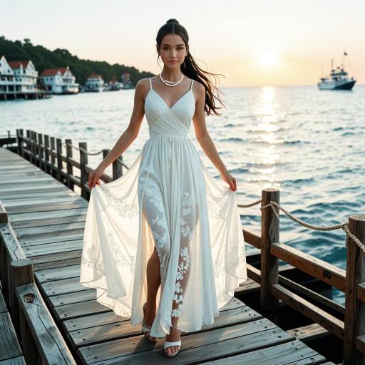 Elegant Girl in Ghibli-Inspired Fashion