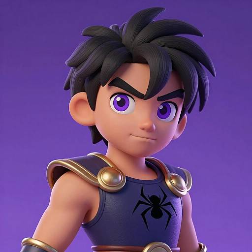 Epic Cartoon Warrior from Ancient Greece