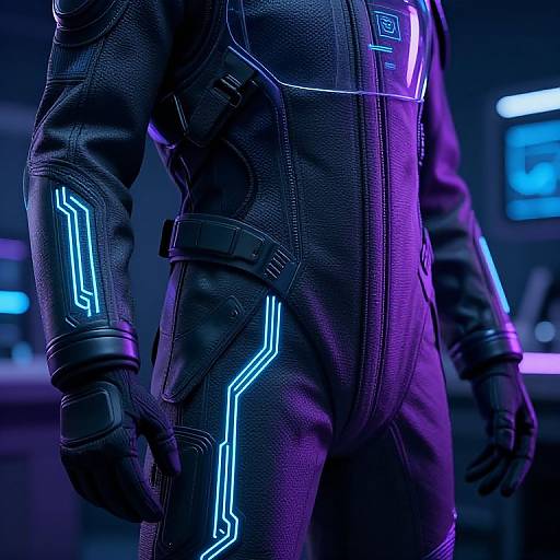Futuristic Flight Suit Close-Up