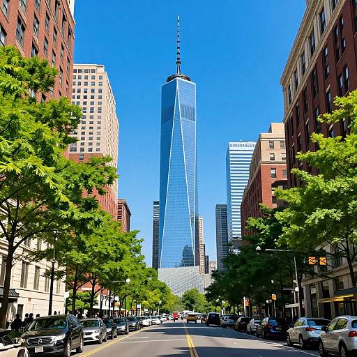 Vibrant Cityscape with One World Trade Center