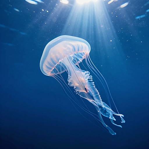 Bioluminescent Jellyfish in Ocean