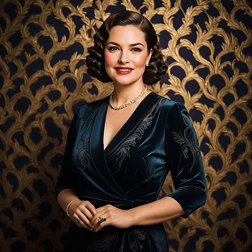 Elegant 1920s Woman in Chic Studio Elegant 1920s Woman in Chic Studio
