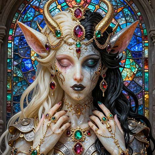 Intricate Jinn Ornament in Fantasy Style