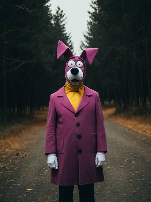 Person Wearing Courage the Cowardly Dog Costume