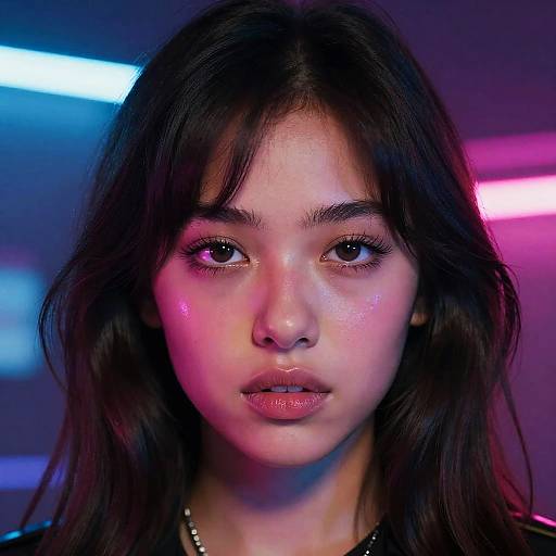 Jenna Ortega Cyberpunk AI Portrait