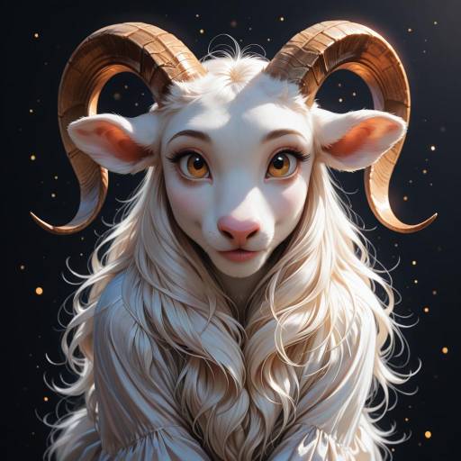 Joyful Cartoon Nigerian Dwarf Goat Illustration