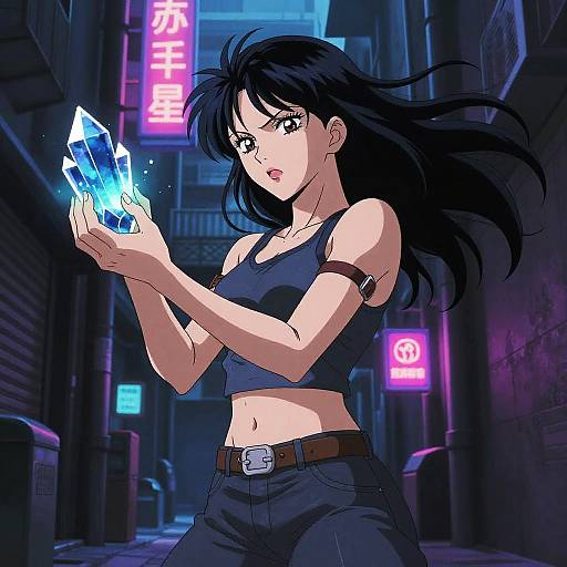 Anime Girl Walter White Neon Alley