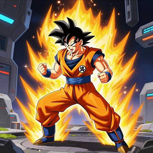 Goku Ultra-Detailed Digital Battle Art