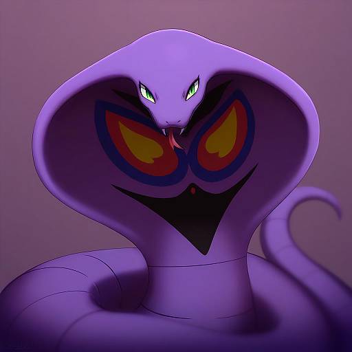 Illustration of Arbok, pokemon in the style of Razalor