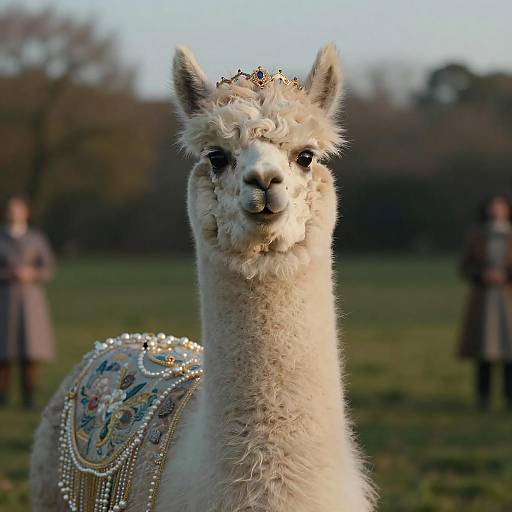 Surreal Baroque Royal Alpaca Portrait