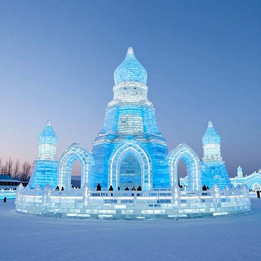 Illuminated Harbin Ice Sculpture