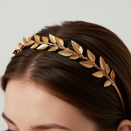 Elegant Vintage Gold Leaf Hairband