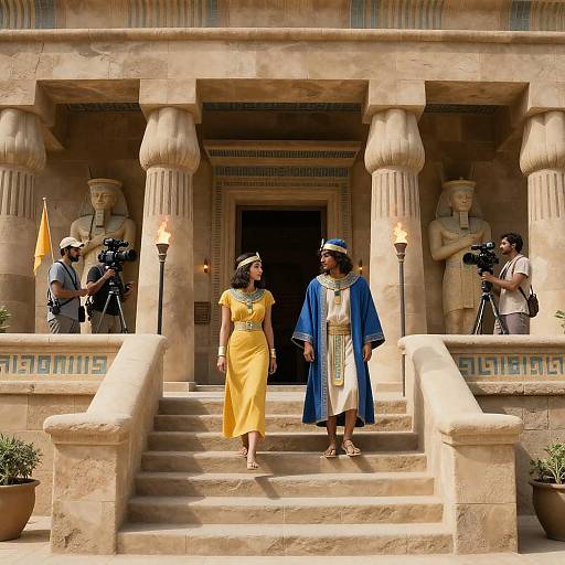 Film Set: Ancient Egyptian Temple Scene