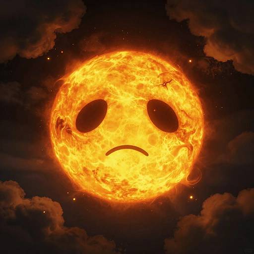 Melancholic Glowing Sun Sphere