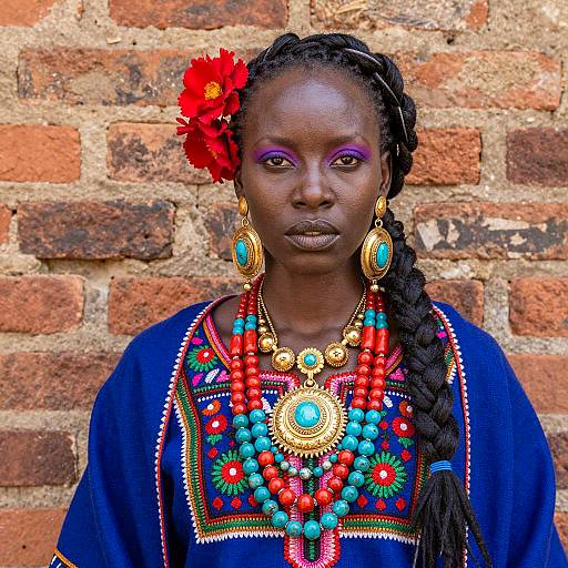 Elegant Portrait of a Dark-Skinned Woman
