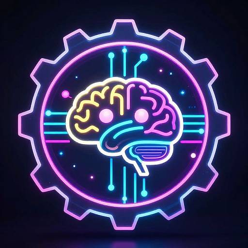 Futuristic AI Brain App Icon