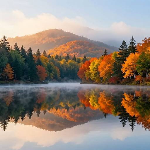 Autumn Sunrise Over Little Bearskin Lake