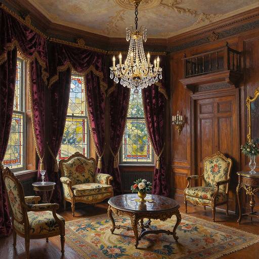 Opulent Victorian Mansion Interior