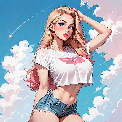 Playful Miniature Beauty in Crop Top