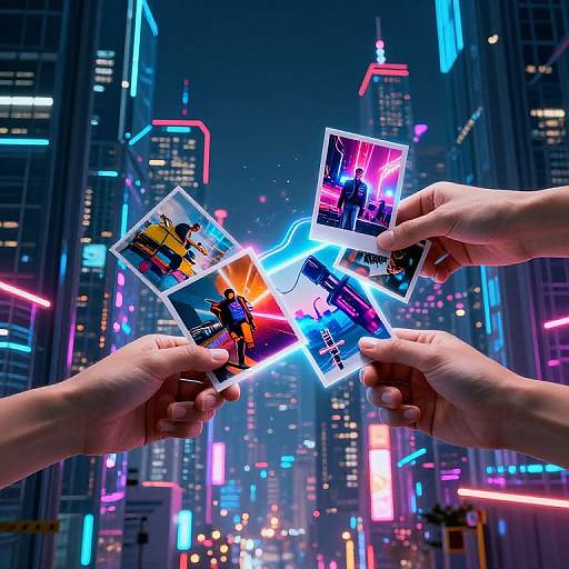 Futuristic Digital Photos Exchange