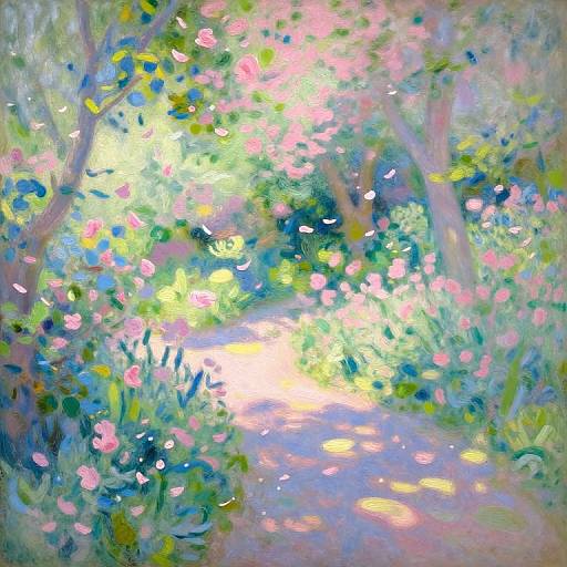 Impressionist Aerial Garden Harmony