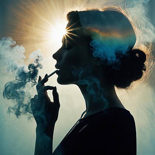 Dreamy Fashion Model in Enigmatic Atmosphere