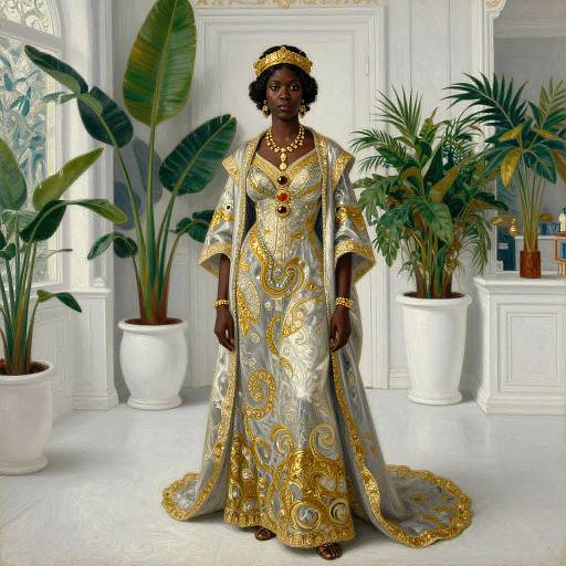 Ornate Portrait of Black Woman