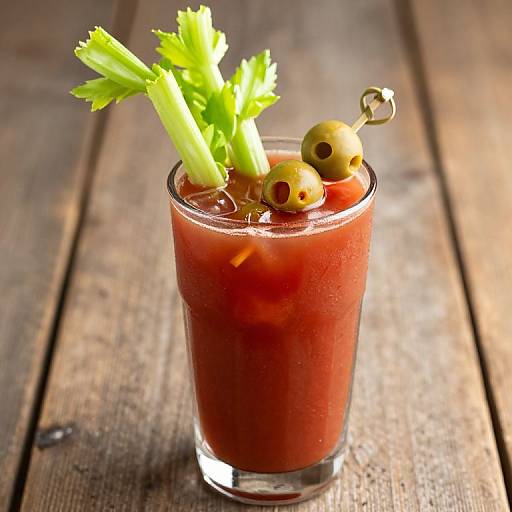 Rich Crimson Bloody Mary Cocktail
