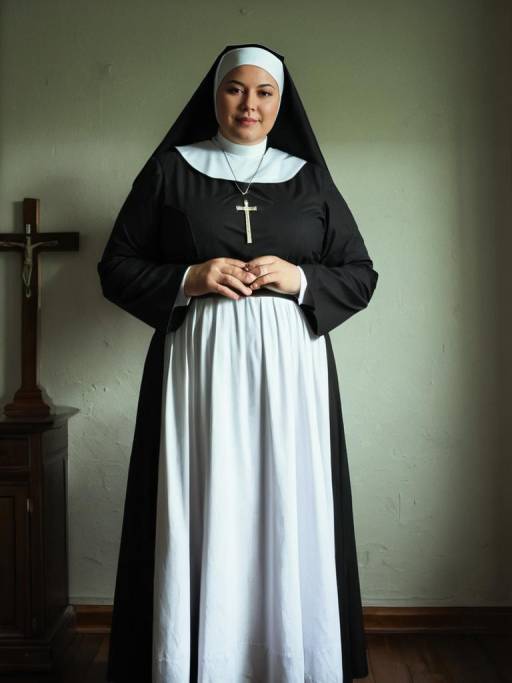 Plus Size Nun in Traditional Habit