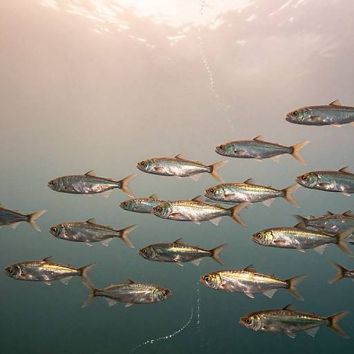 Glistening Glass-Scaled Fish in Sky