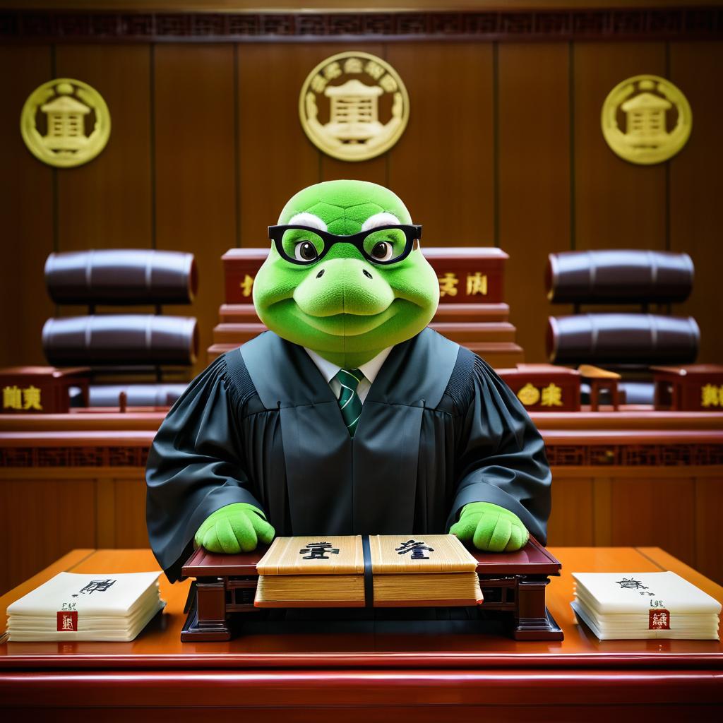 Turtle Barrister in Taiwanese Courtroom