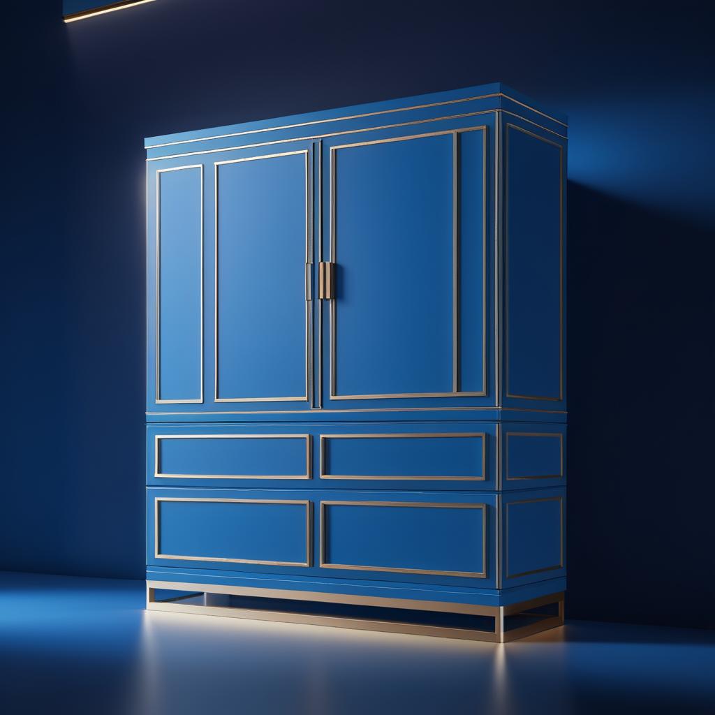 High-Quality Blue Cabinet Design Concept