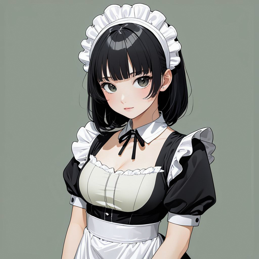 Flustered Maid in Avant-Garde Style