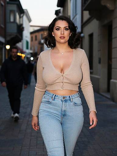 Vintage Style Evening Walk Portrait