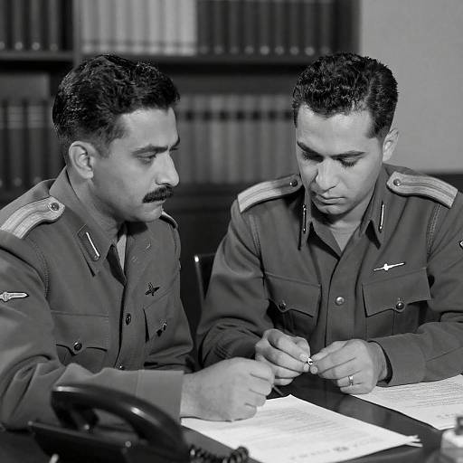 Intense Military Portrait in Black and White