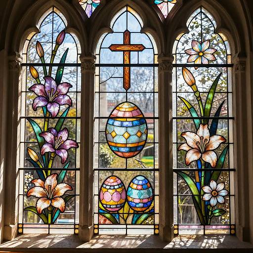 Easter Stained Glass Floral Designs