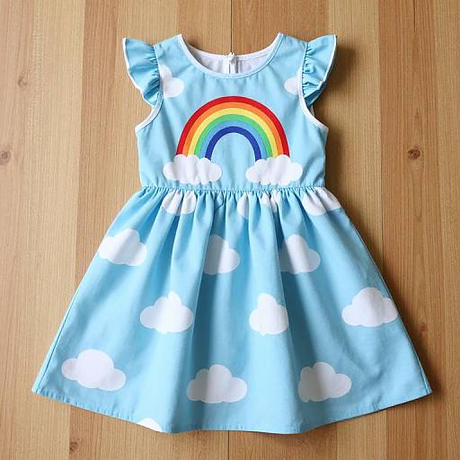 Handmade Rainbow Cloud Dress